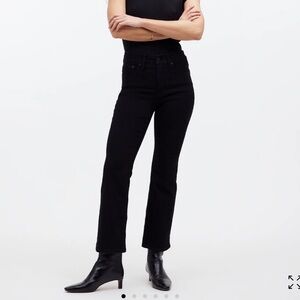Madewell Mid-Rise Kick Out Black Rinse Wash Jeans